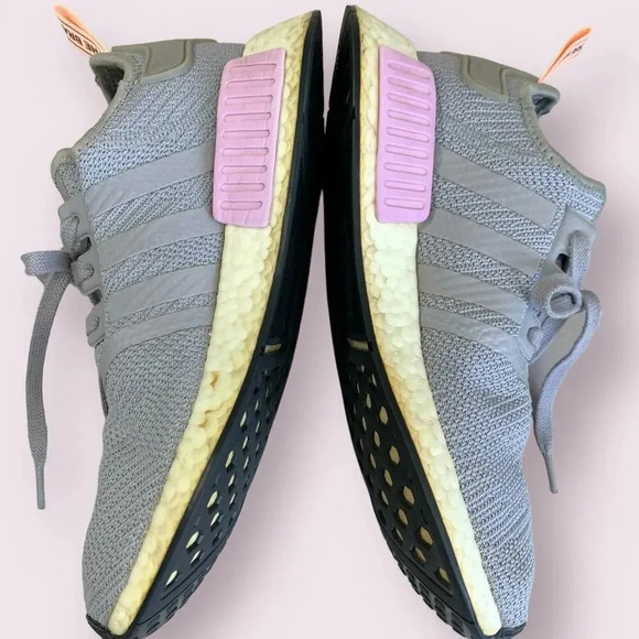Adidas NMD R1 Boost Athletic Sneakers Running Shoes Women Size 8 Light Granite - Picture 7 of 15